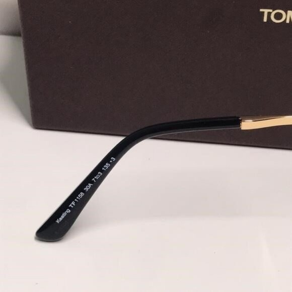 NEW AUTHENTIC Tom Ford Gold and Black Women\'s Sunglasses TF1158 30A main image 11